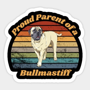 Proud Parent of a Bullmastiff Sticker